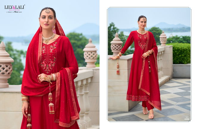 Karwa Anarkali By Lily And Lali Long Kurti With Bottom Dupatta Wholesalers In Delhi
